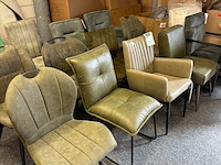 Ca. 14x eetkamerstoelen, groen - afbeelding 3 van  7