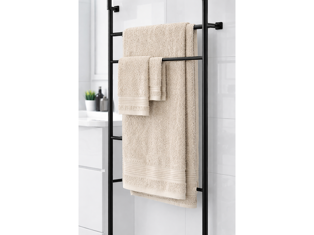 Ca. 14x handdoeken set 3-delig, lux-towels, 3-delig 600gsm, beige - afbeelding 3 van  3