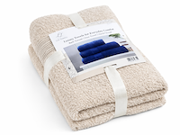 Ca. 14x handdoeken set 3-delig, lux-towels, 3-delig 600gsm, beige - afbeelding 1 van  3
