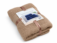 Ca. 14x handdoeken set 3-delig, lux-towels, 3-delig 600gsm, bruin - afbeelding 1 van  2