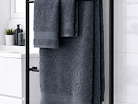 Ca. 14x handdoeken set 3-delig, lux-towels, 3-delig 600gsm, donker grijs - afbeelding 3 van  3
