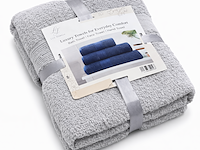 Ca. 14x handdoeken set 3-delig, lux-towels, 3-delig 600gsm, licht grijs - afbeelding 1 van  3