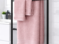 Ca. 14x handdoeken set 3-delig, lux-towels, 3-delig 600gsm , pink - afbeelding 3 van  3