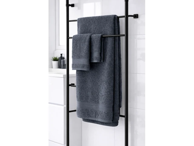 Ca. 14x handdoekenset 3-delig, lux-towels, 3-delig 600gsm, donker grijs - afbeelding 3 van  3