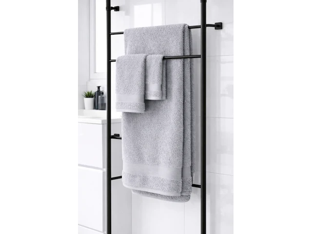 Ca. 14x handdoekenset 3-delig, lux-towels, 3-delig 600gsm, grijs - afbeelding 3 van  3