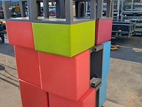 Ca. 14x krukje, rood, groen, blauw en roze - afbeelding 3 van  4