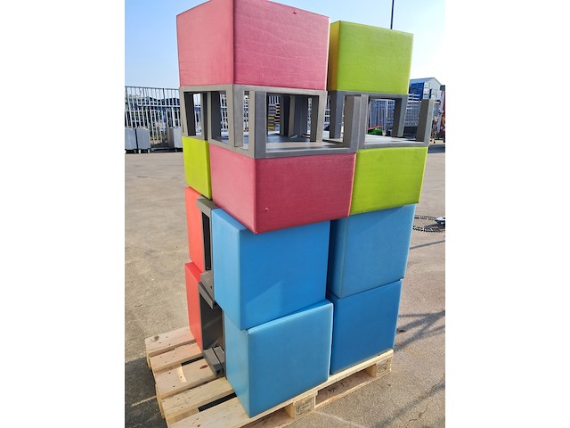 Ca. 14x krukje, rood, groen, blauw en roze - afbeelding 4 van  4