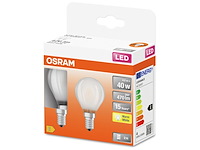 Ca. 14x led lampen klassieke minibolvorm 40w 2700k osram, e14, warmwit - afbeelding 1 van  2