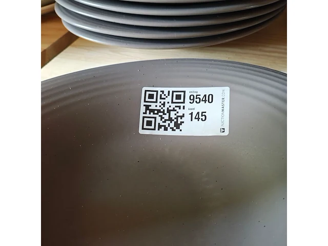 Ca. 14x pastaborden ovaal, grijs - afbeelding 2 van  2