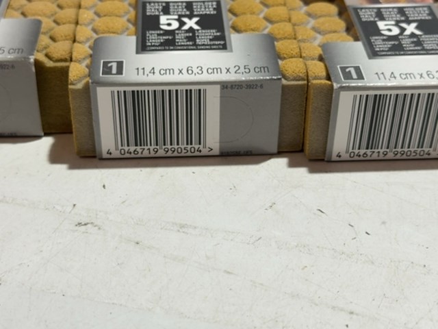Ca. 14x sandblaster ultra flexible schuurspons p180, 3m, 9180sbe, geel/goud - afbeelding 4 van  4