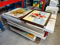 Ca. 14x schilderij op doek / schilderij in lijst - afbeelding 2 van  5