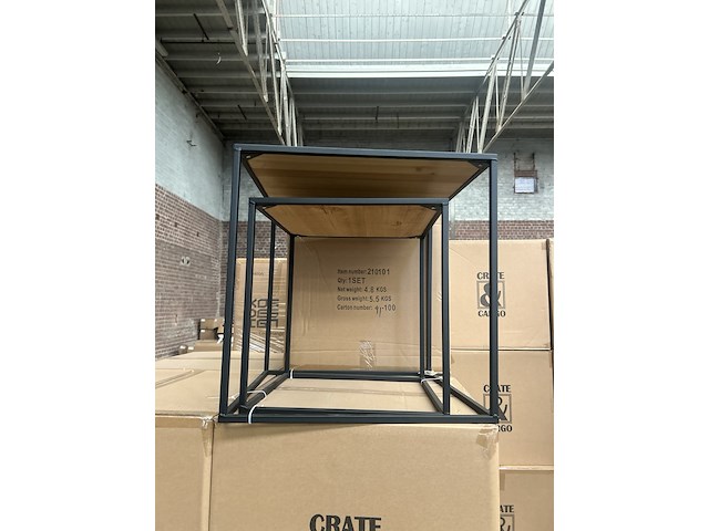 Ca. 14x set van 2 rotan bijzettafels, crate & cargo - afbeelding 1 van  4