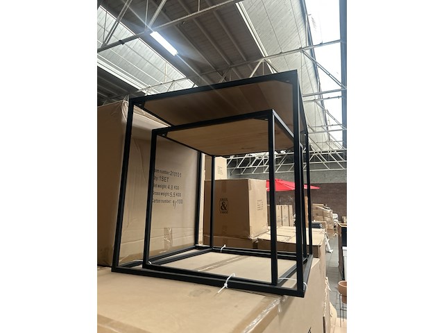 Ca. 14x set van 2 rotan bijzettafels, crate & cargo - afbeelding 2 van  4