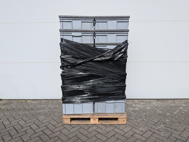 Ca. 14x stapelbare kunststof koffer, engels, e-line - afbeelding 1 van  7