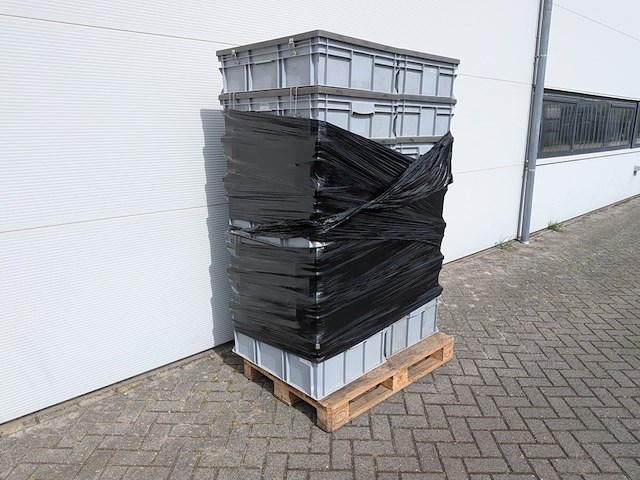 Ca. 14x stapelbare kunststof koffer, engels, e-line - afbeelding 2 van  7