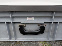 Ca. 14x stapelbare kunststof koffer, engels, e-line - afbeelding 5 van  7