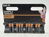 Ca. 14x verpakking a 10 batterijen, duracell, aaa - afbeelding 2 van  4