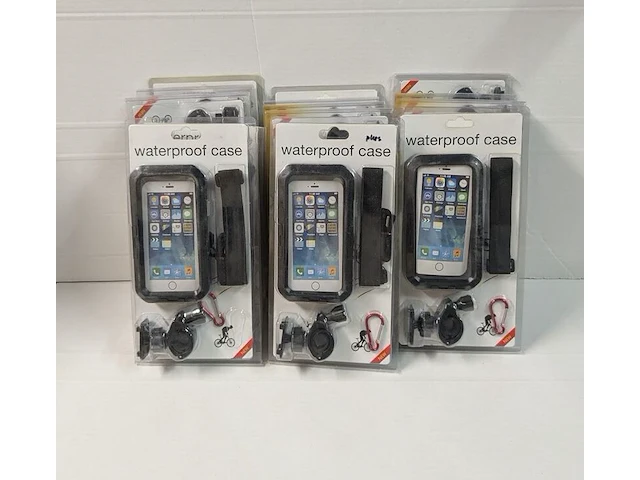 Ca. 14x waterproof telefoonhouder, zwart - afbeelding 1 van  3