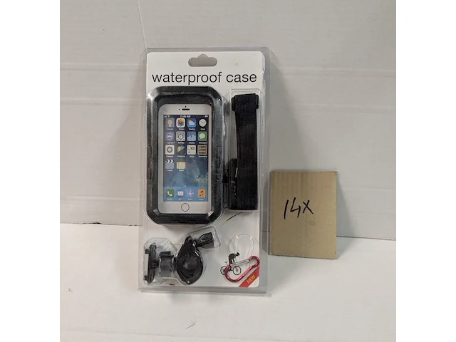 Ca. 14x waterproof telefoonhouder, zwart - afbeelding 2 van  3