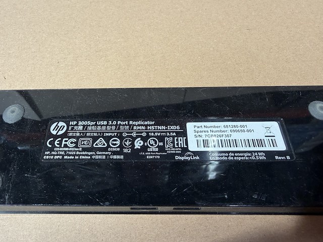 Ca. 150x docking station, hp, usb 3.0 hstnn-ix06 - afbeelding 3 van  7