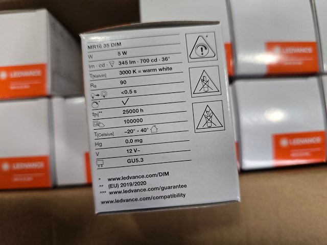Ca. 150x led spot mr16 5w 12v ledvance, 594711 - afbeelding 4 van  5
