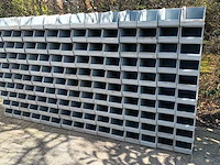 Ca. 150x magazijnbakken met grijp opening, grijs / chroom - afbeelding 2 van  6