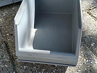 Ca. 150x magazijnbakken met grijp opening, grijs / chroom - afbeelding 5 van  6
