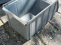 Ca. 150x magazijnbakken met grijp opening, grijs / chroom - afbeelding 6 van  6
