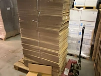 Ca. 150x verzenddozen, dubbelgolf, bruin, 49x41x21cm