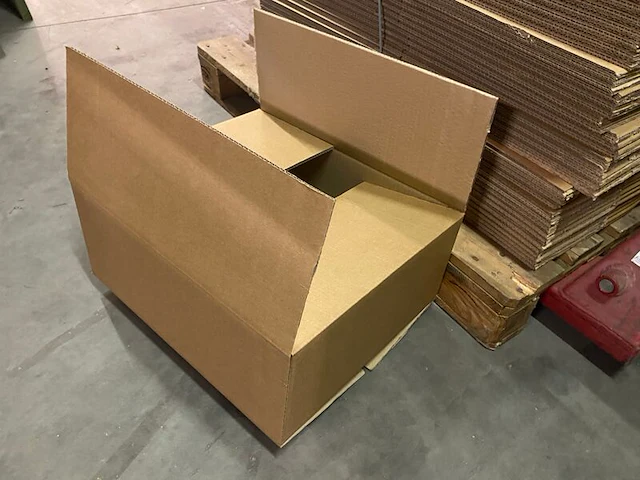Ca. 150x verzenddozen, dubbelgolf, bruin, 49x41x21cm - afbeelding 2 van  4