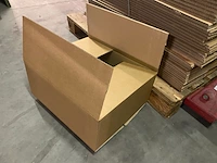 Ca. 150x verzenddozen, dubbelgolf, bruin, 49x41x21cm - afbeelding 2 van  4