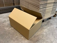 Ca. 150x verzenddozen, dubbelgolf, bruin, 70x54x30cm - afbeelding 2 van  4