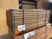 Ca. 151x guyana teak onderliggers geschaafd, 45x68mm, lengte 155cm - afbeelding 4 van  4