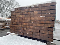 Ca. 151x guyana teak regels geschaafd, 45x68mm, lengte 155cm - afbeelding 3 van  3