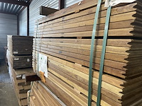 Ca. 152x guyana ipé kopse veer en groef (buitenparket), 21x145mm, lengte 95cm - afbeelding 2 van  3