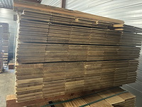 Ca. 152x guyana ipé kopse veer en groef (buitenparket), 21x145mm, lengte 95cm - afbeelding 3 van  3