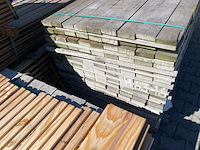 Ca. 153x guyana teak planken fijnbezaagd, 33x108mm, lengte 215cm - afbeelding 3 van  3