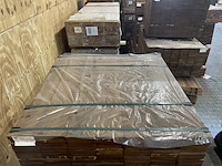 Ca. 154x guyana teak planken geschaafd, 25x145mm, lengte 100cm - afbeelding 1 van  3