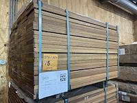 Ca. 154x guyana teak planken geschaafd, 25x145mm, lengte 100cm - afbeelding 2 van  3