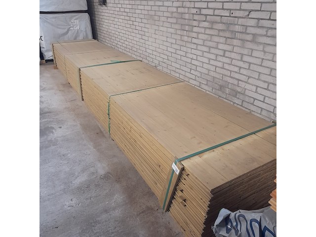 Ca. 154x vuren geïmpregneerde rabatdelen, 1,8 x 14 x 510 cm - afbeelding 1 van  5