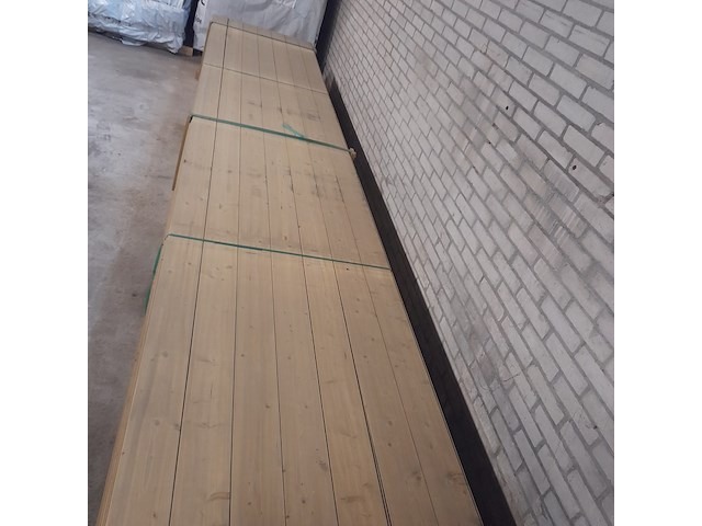 Ca. 154x vuren geïmpregneerde rabatdelen, 1,8 x 14 x 510 cm - afbeelding 2 van  5