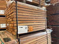 Ca. 156x angelim pedra onderliggers geschaafd, 45x68mm, lengte 100cm - afbeelding 4 van  4