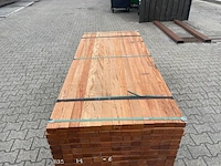 Ca. 156x angelim pedra onderliggers geschaafd, 45x68mm, lengte 200cm