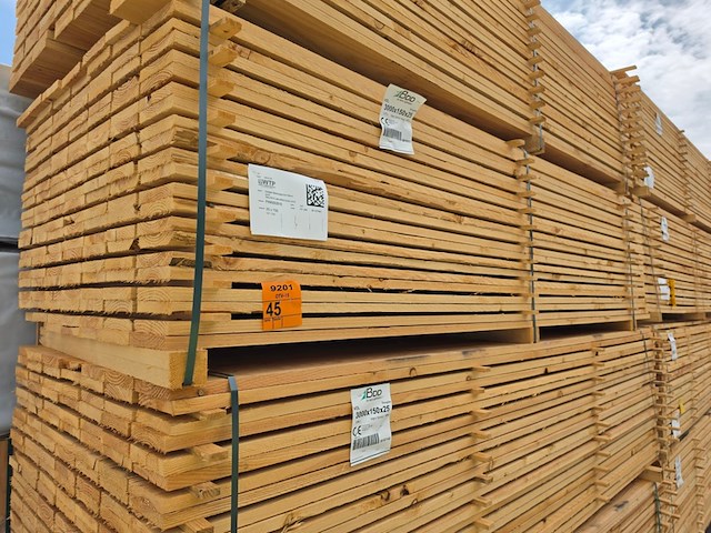 Ca. 157x douglas planken fijnbezaagd, 25x150mm, lengte 300cm - afbeelding 4 van  4