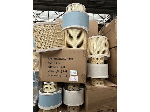 Ca. 159x rotan lampenkap crate & cargo - afbeelding 3 van  8