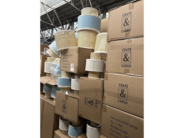Ca. 159x rotan lampenkap crate & cargo - afbeelding 4 van  8