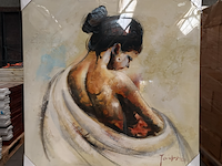 Ca. 15x canvas schilderij vrouw 80x80 - afbeelding 1 van  6