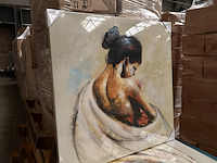 Ca. 15x canvas schilderij vrouw 80x80 - afbeelding 3 van  6