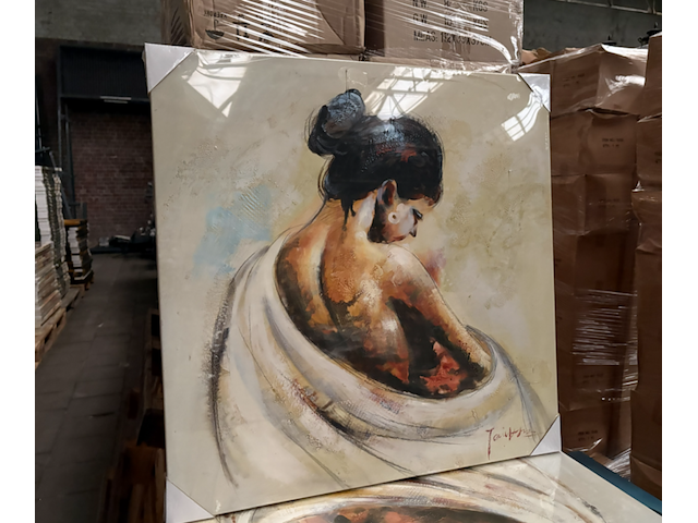 Ca. 15x canvas schilderij vrouw 80x80 - afbeelding 6 van  6