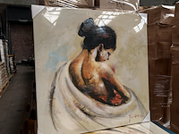 Ca. 15x canvas schilderij vrouw 80x80 - afbeelding 6 van  6